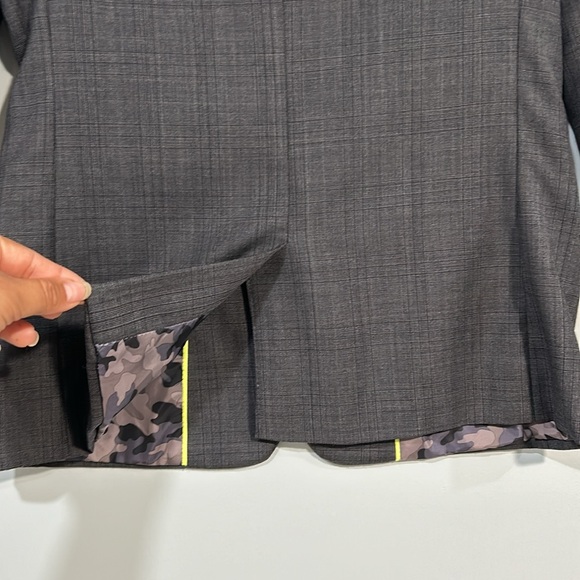 C2 BY CALIBRATE BOY BLAZER WOOL BLEND GRAY V NECK SZ 14 - Picture 8 of 10